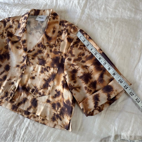 Nanushka Tie Dye Button Down Crop Top Shirt Size Small - Picture 10 of 10